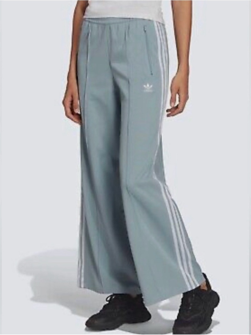 Adidas Light Blue with Stripes Track Pants Size XL - Picture 2 of 4